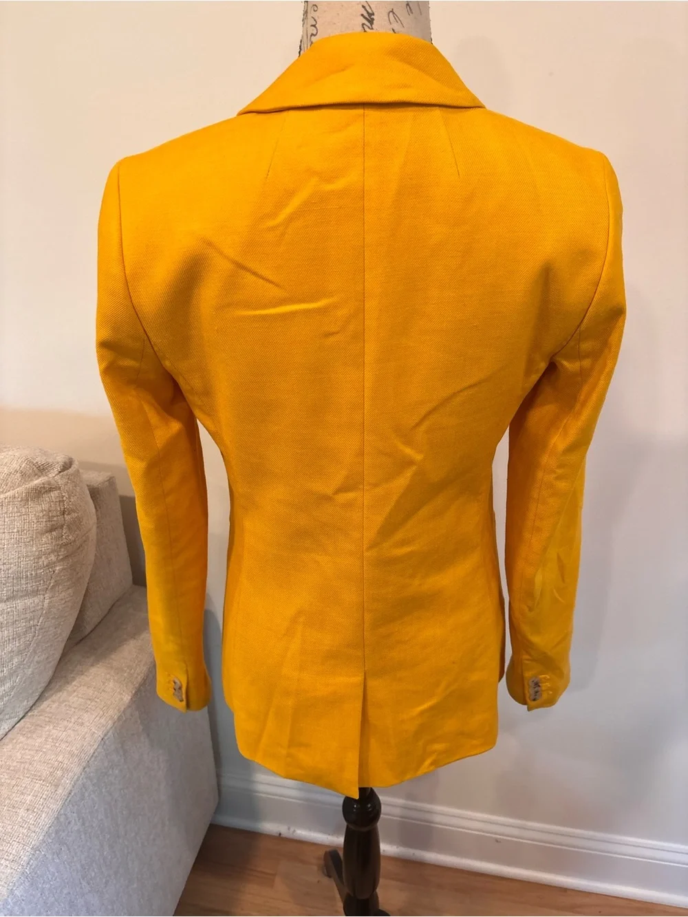 J.Crew canary yellow linen blazer size 2T